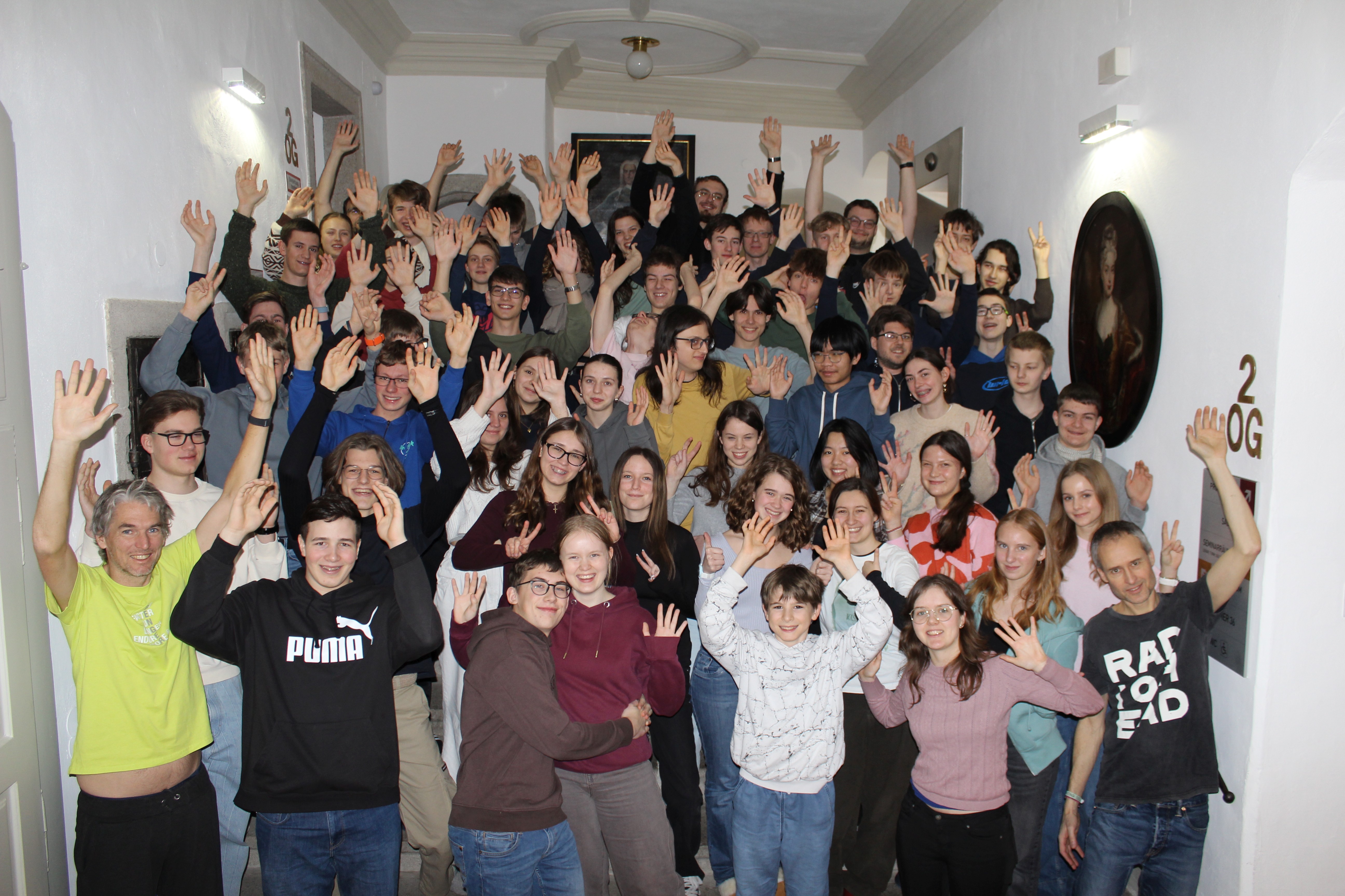 Gruppenbild aller Teilnehmer der Projektwoche Angewandte Mathematik